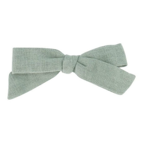 Barrette Croco Noeud Vert De Gris 2